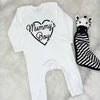Mummy's Boy Mother's Day Babygrow With Heart - Lovetree Design