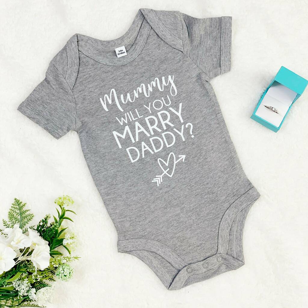 Mummy, Will You Marry Daddy Proposal Babygrow - Lovetree Design