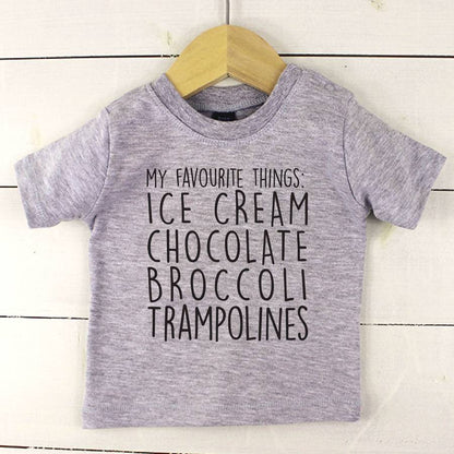 'My Favourite Things' Personalised Baby T Shirt - Lovetree Design