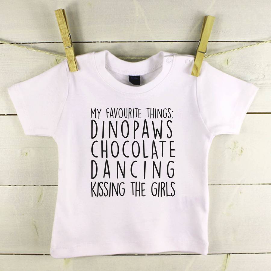 'My Favourite Things' Personalised Baby T Shirt - Lovetree Design