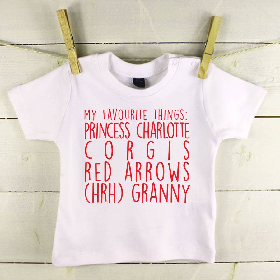 'My Favourite Things' Personalised Baby T Shirt - Lovetree Design