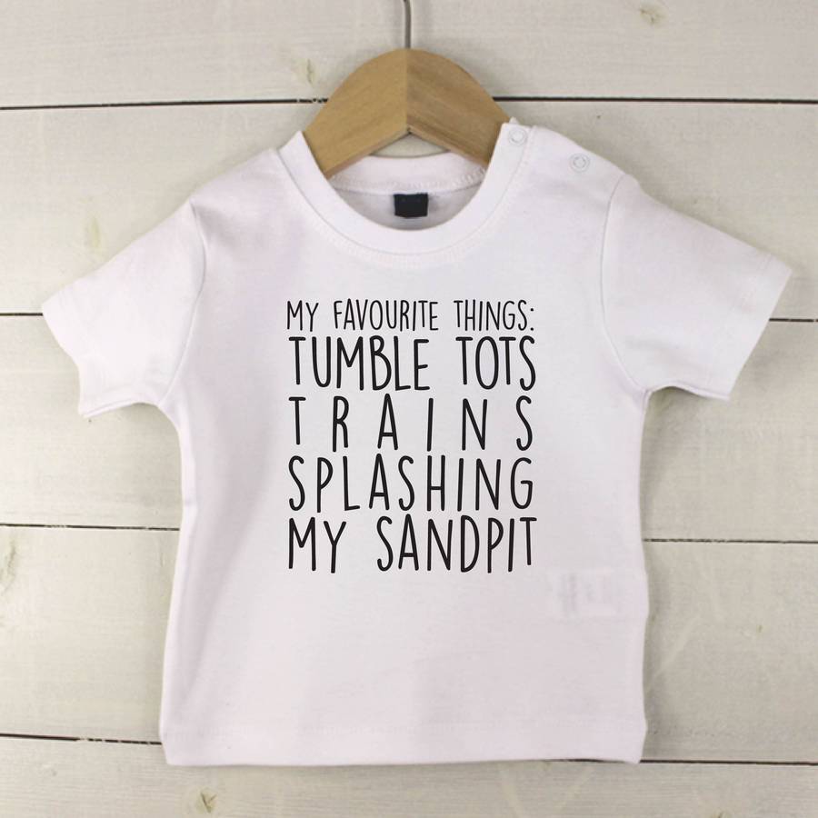 'My Favourite Things' Personalised Baby T Shirt - Lovetree Design