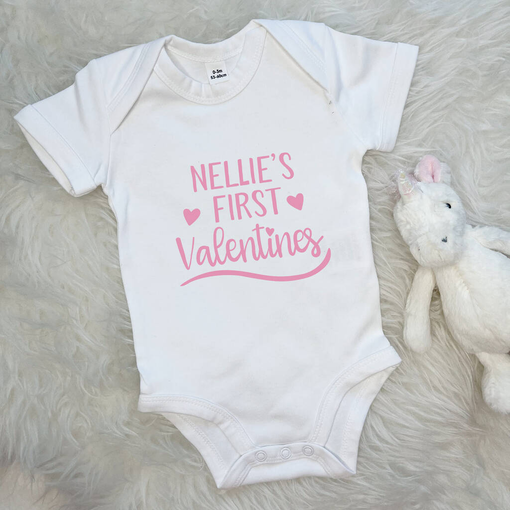 My First Valentines Day Personalised Baby Outfit - Lovetree Design