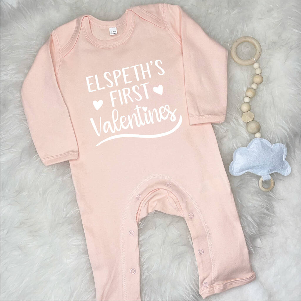 My First Valentines Day Personalised Baby Outfit - Lovetree Design