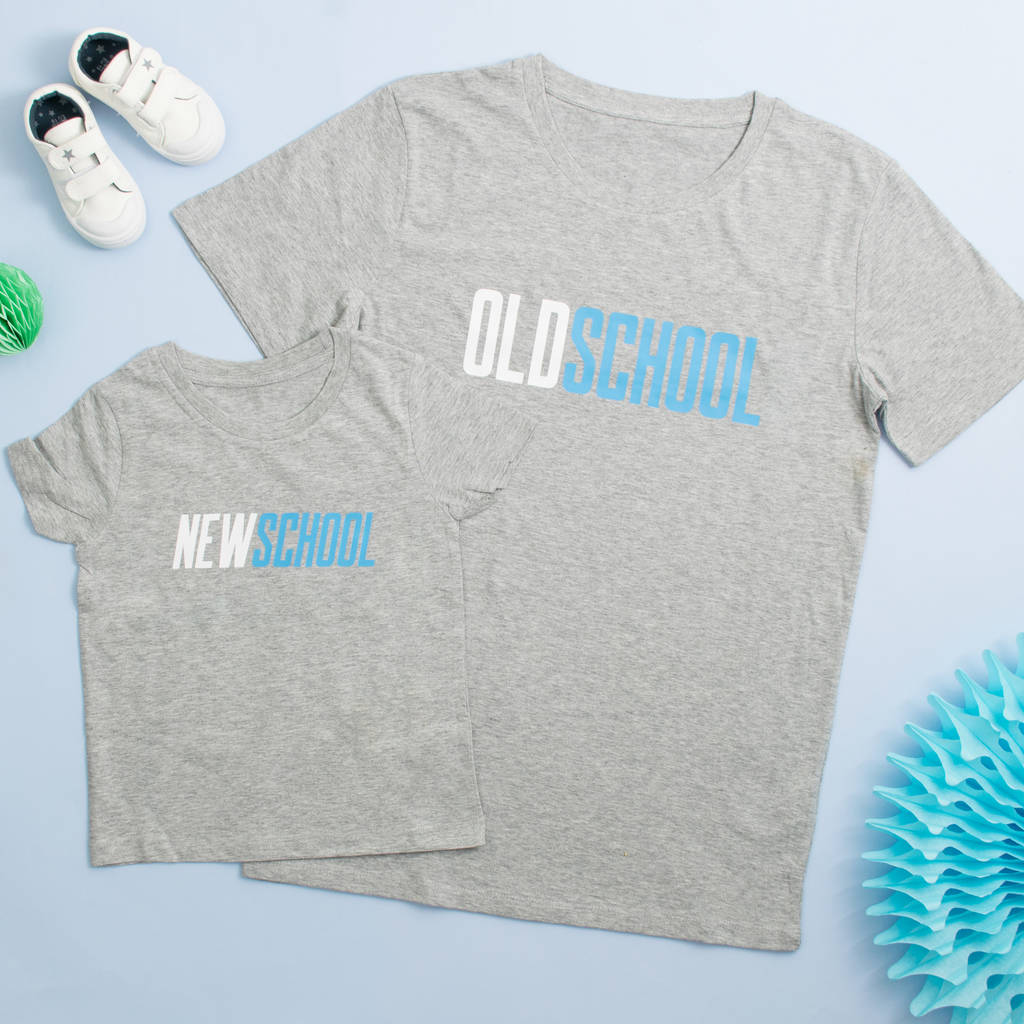 Old School Father And Child Matching T Shirts - Lovetree Design