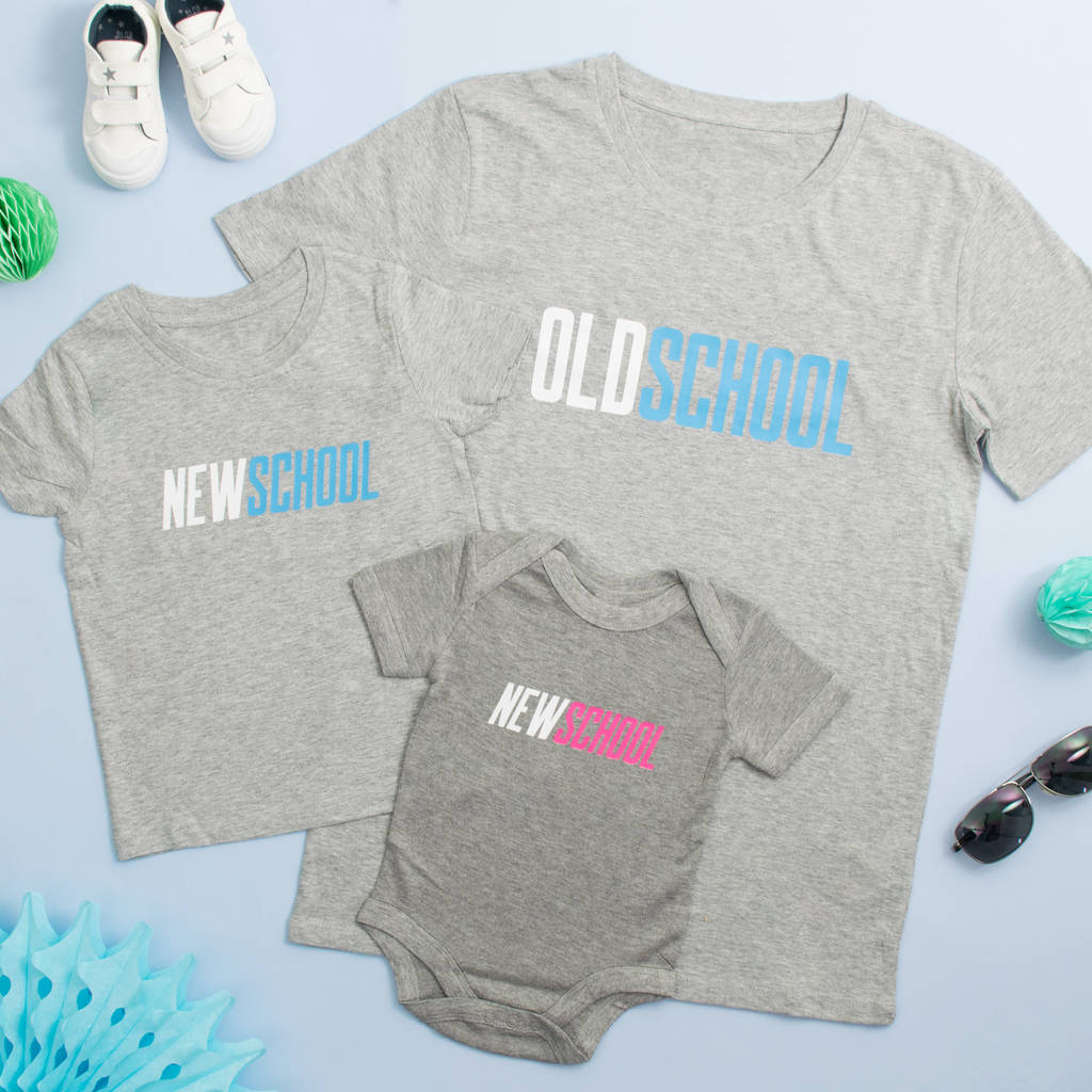 Old School Father And Child Matching T Shirts - Lovetree Design