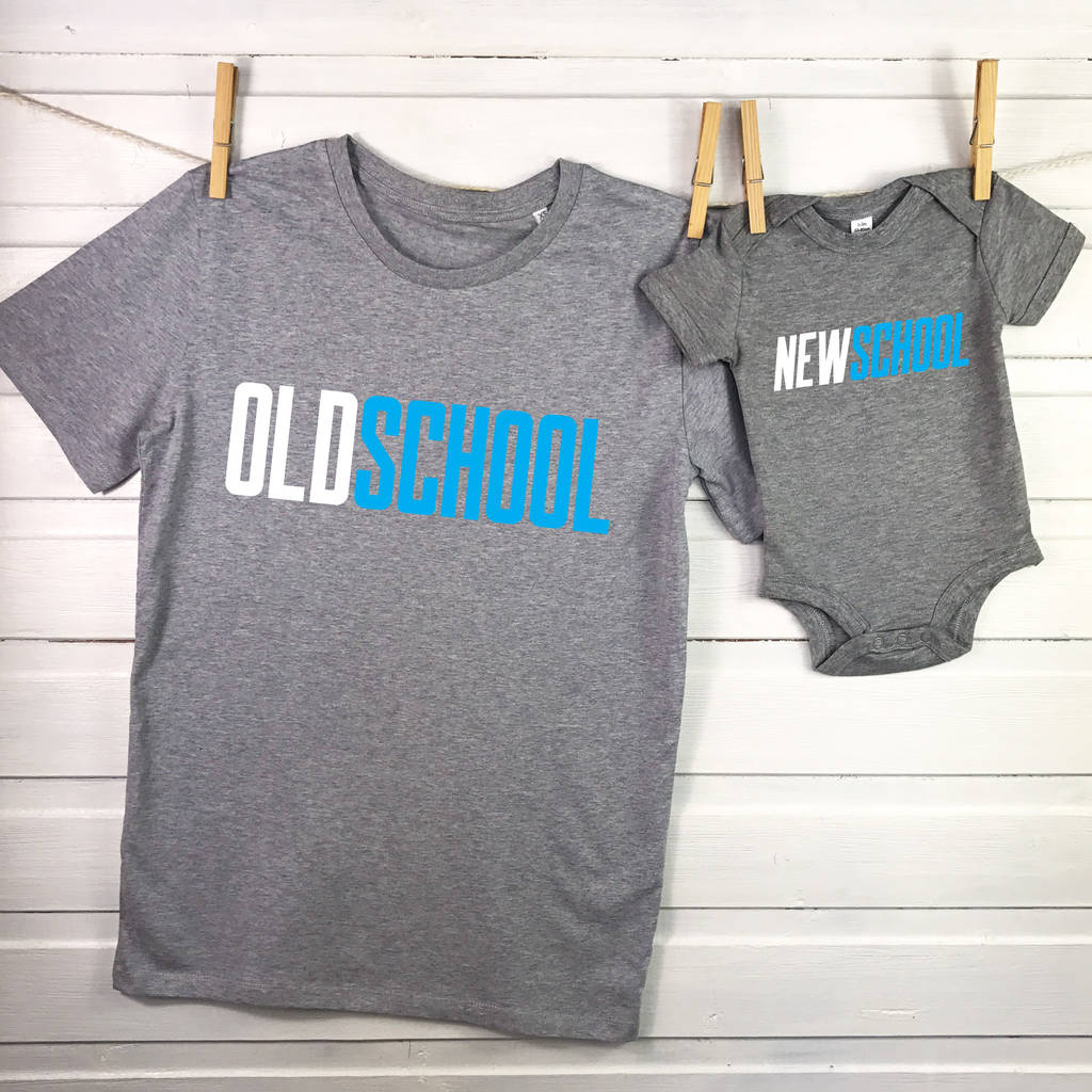 Old School Father And Child Matching T Shirts - Lovetree Design