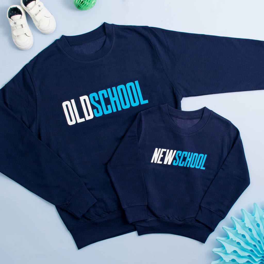 Old School New School Father And Son Sweatshirts - Lovetree Design