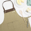 Personalised Artisan Apron With Faux Leather Detail - Lovetree Design