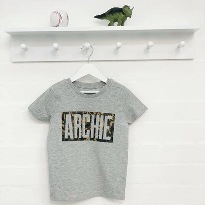 Personalised Camouflage Kids T Shirt - Lovetree Design