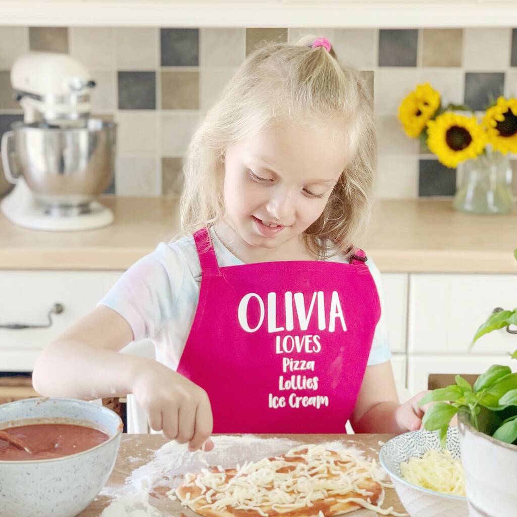 Personalised Childs Apron Favourite Foods - Lovetree Design