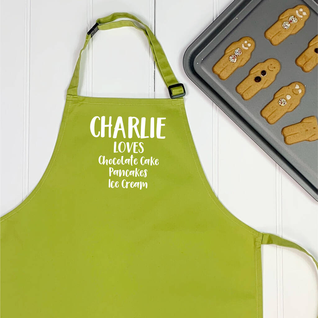 Personalised Childs Apron Favourite Foods - Lovetree Design