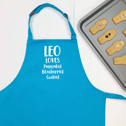 Personalised Childs Apron Favourite Foods - Lovetree Design