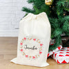 Personalised Christmas Wreath Dog Santa Sack - Lovetree Design