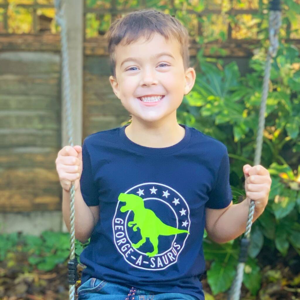 Personalised Dinosaur Kids T Shirt - Lovetree Design