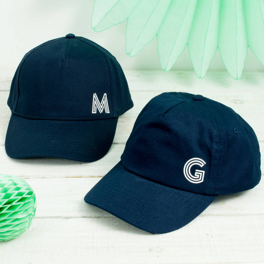 Personalised Father And Son Initial Baseball Caps - Lovetree Design