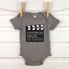 Personalised Film Baby Announcement Babygrow - Lovetree Design