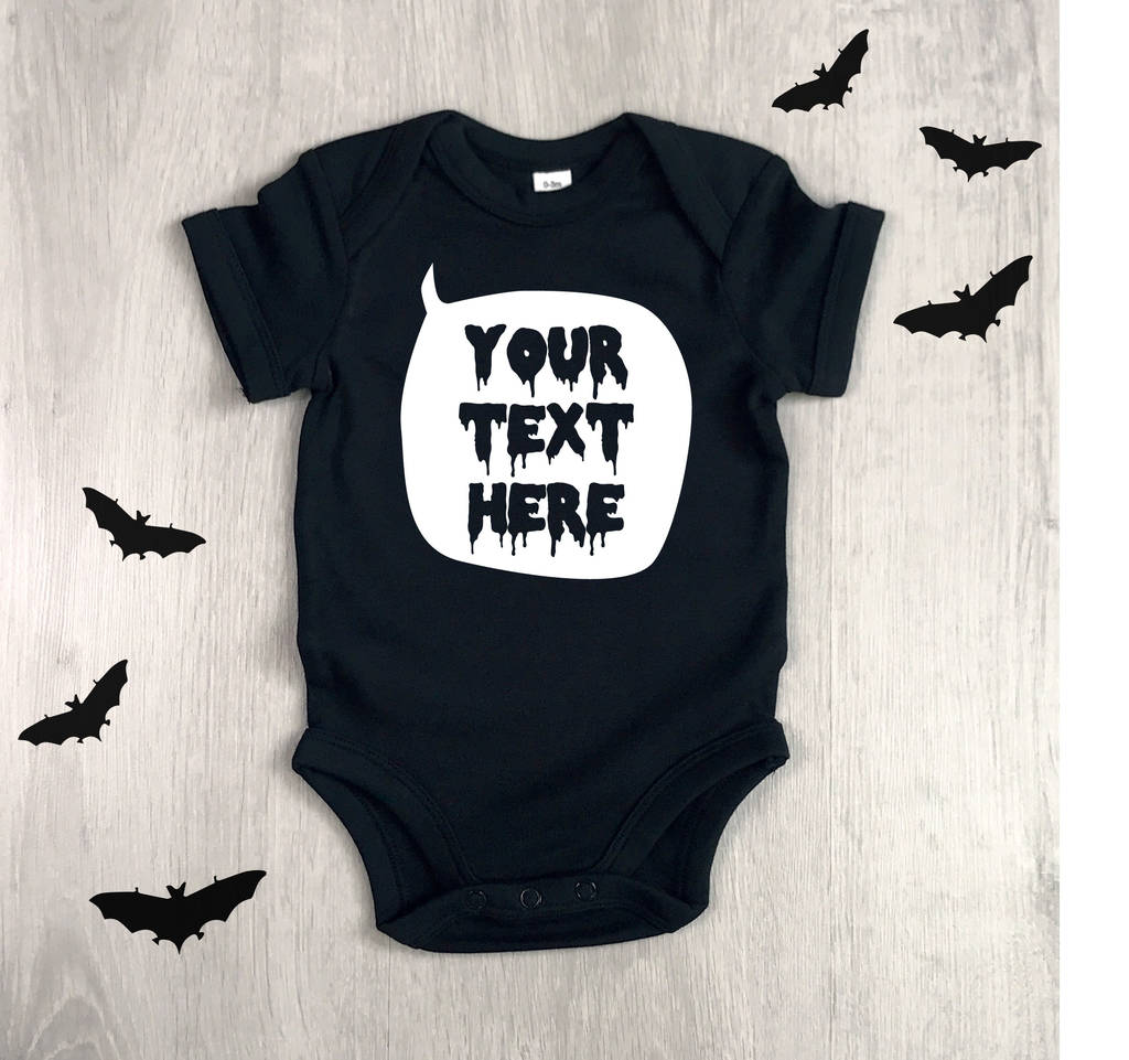 Personalised Halloween Speech Bubble Babygrow - Lovetree Design