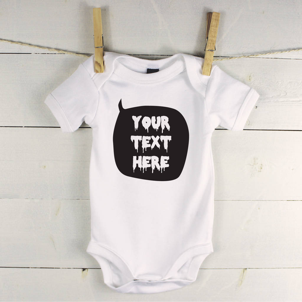 Personalised Halloween Speech Bubble Babygrow - Lovetree Design