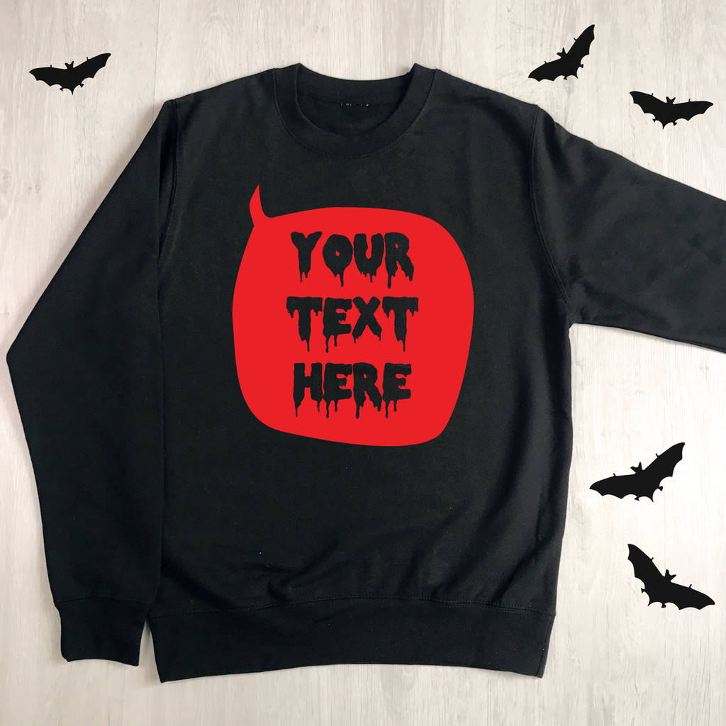 Personalised Halloween Speech Bubble Adult Sweatshirt - Lovetree Design