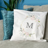 Personalised Initial Cushion With Floral Surround - Lovetree Design