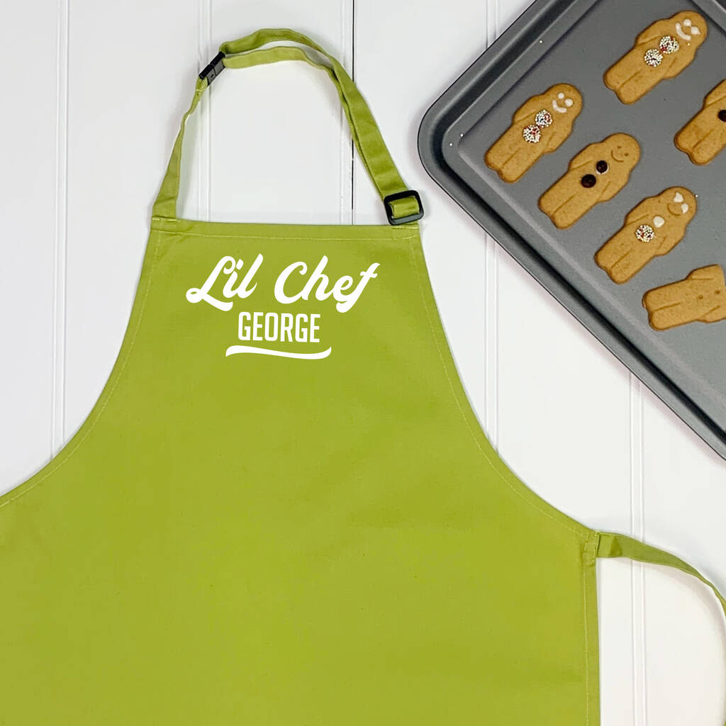 Personalised Kids Little Chef Apron Retro Style - Lovetree Design