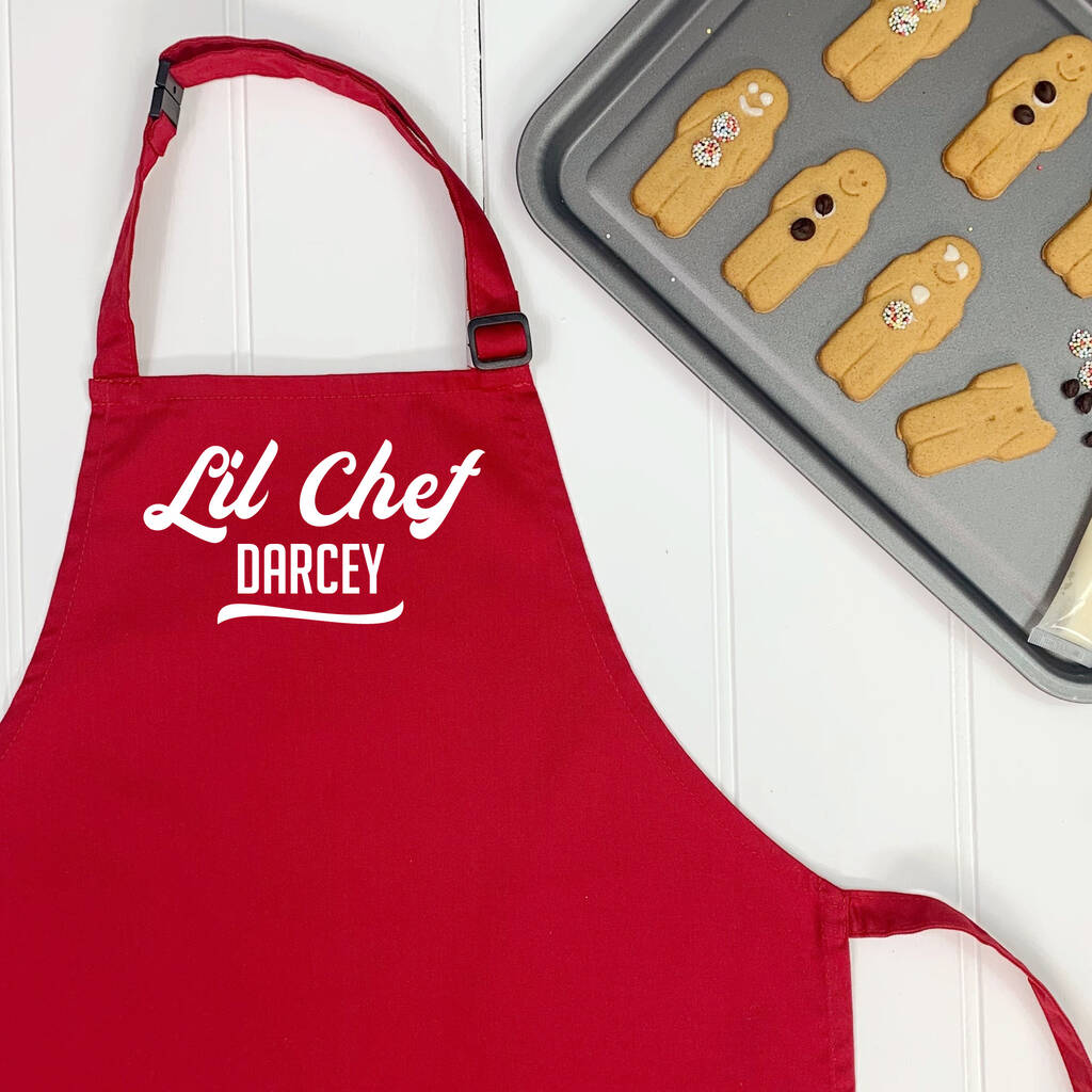 Personalised Kids Little Chef Apron Retro Style - Lovetree Design