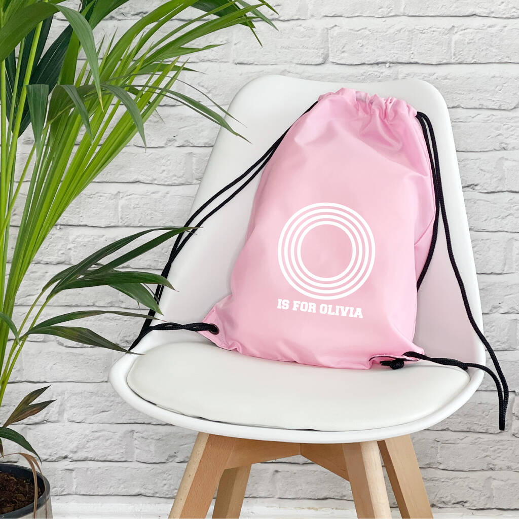 Kids Personalised Pe / Swimming Bag Retro Alphabet - Lovetree Design