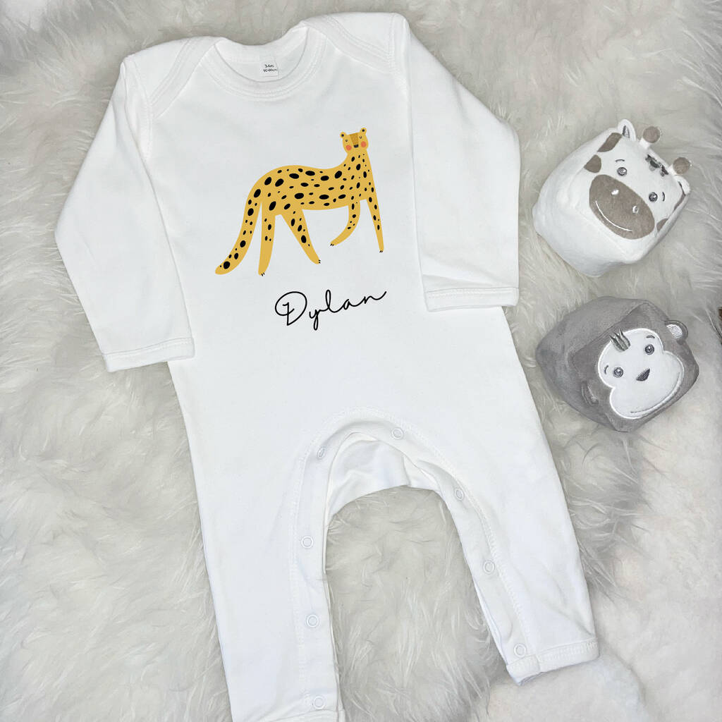 Personalised Leopard Rompersuit - Lovetree Design