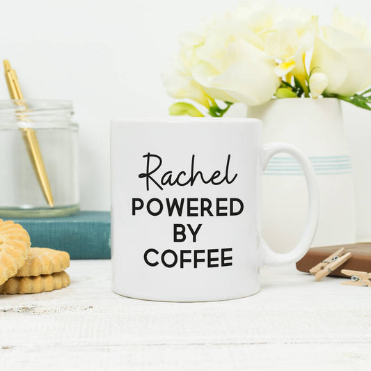 Personalised Powered By Coffee Mug - Lovetree Design