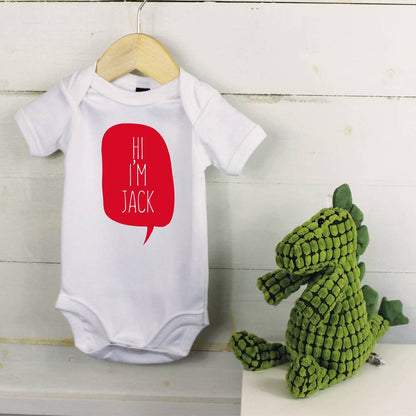 Personalised 'Hi I'm…' Babygrow - Lovetree Design