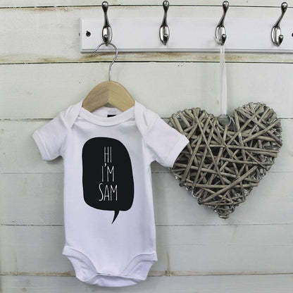 Personalised 'Hi I'm…' Babygrow - Lovetree Design