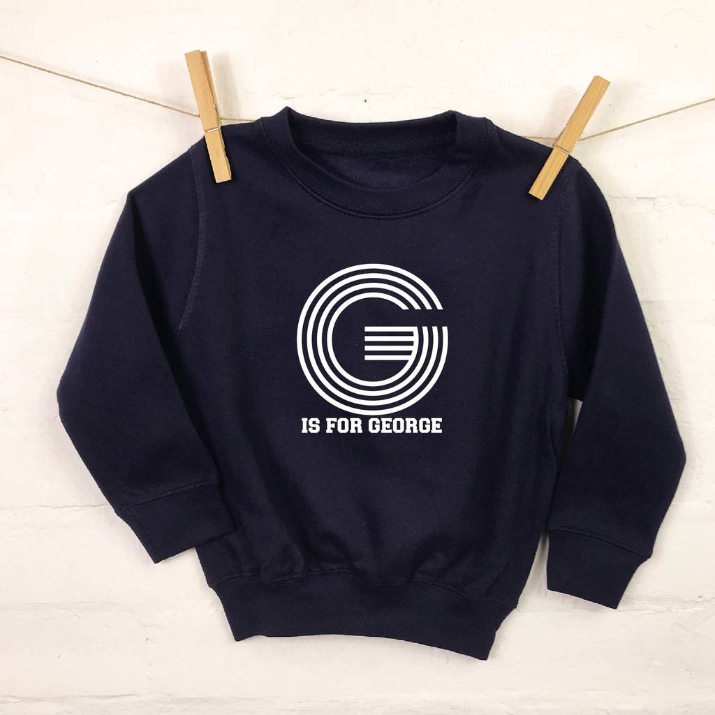 Personalised Retro Alphabet Kids Sweatshirt - Lovetree Design