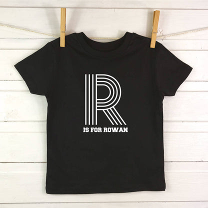 Personalised Retro Alphabet Kids T Shirt - Lovetree Design