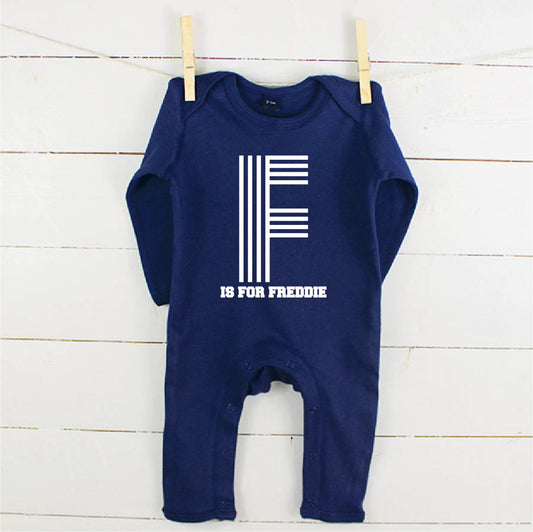 Personalised Retro Alphabet Babygrow Rompersuit - Lovetree Design