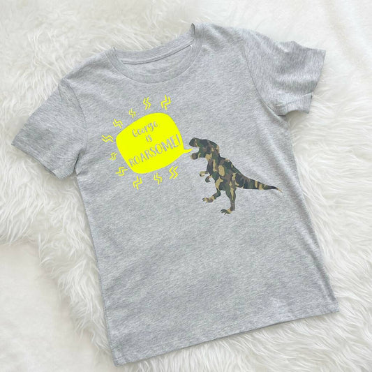 Personalised Roarsome Dinosaur T Shirt - Lovetree Design