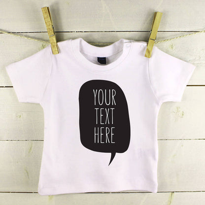 Personalised Speech Bubble Baby T Shirt - Lovetree Design