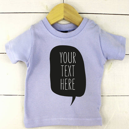 Personalised Speech Bubble Baby T Shirt - Lovetree Design