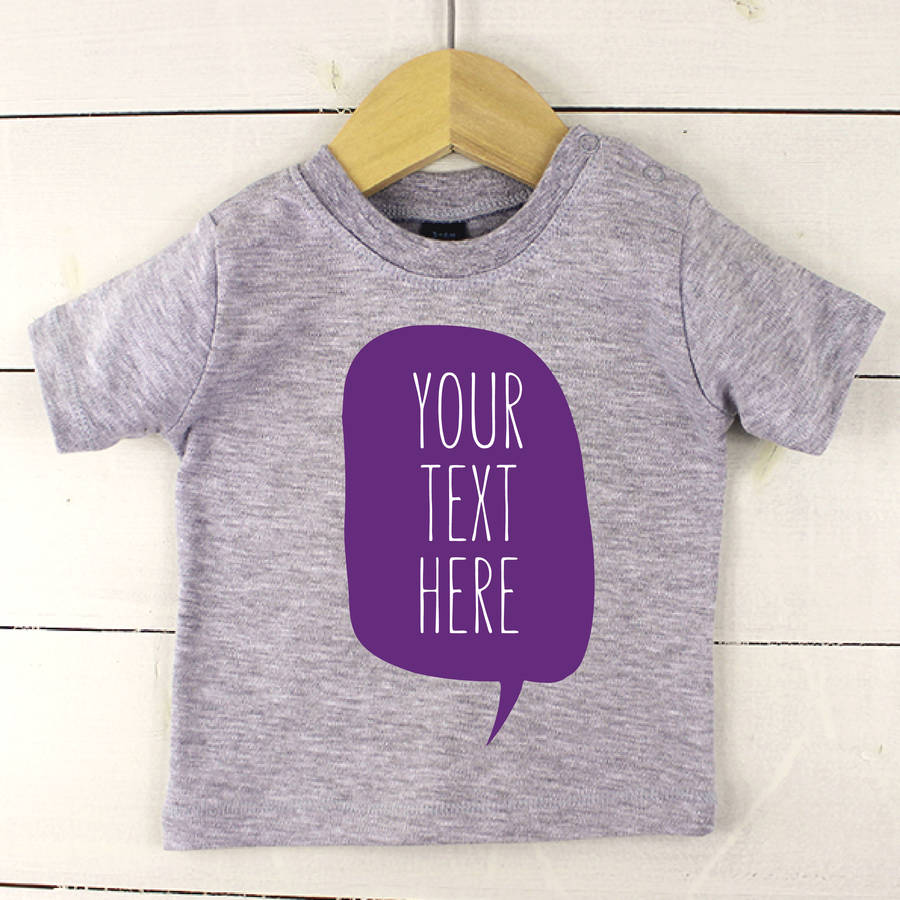 Personalised Speech Bubble Baby T Shirt - Lovetree Design