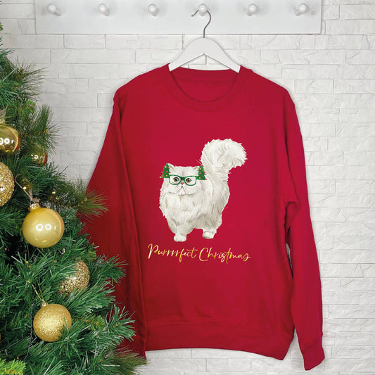 Purrrfect Cat Christmas Jumper