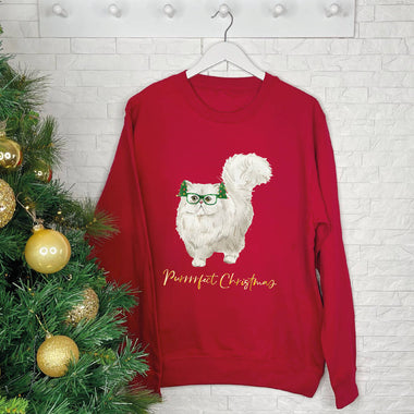 Cat christmas tree jumper best sale