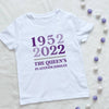Queen's Platinum Jubilee Year Block Kids T Shirt - Lovetree Design