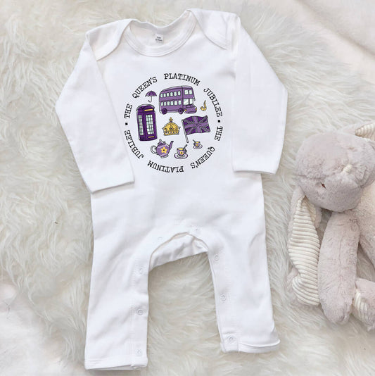 Queen's Platinum Jubilee Baby Rompersuit - Lovetree Design