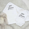 Script Baby And Blanket Personalised Set - Lovetree Design
