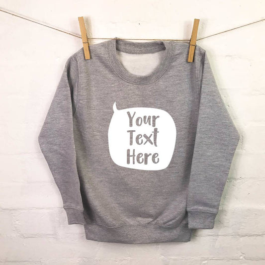 Speech Bubble Personalised Kids Sweatshirt - Lovetree Design