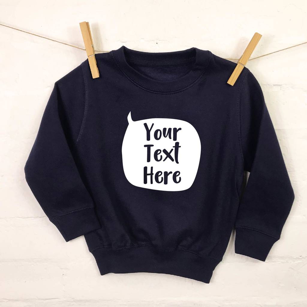 Speech Bubble Personalised Kids Sweatshirt - Lovetree Design