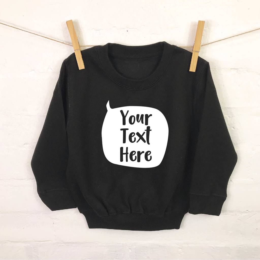 Speech Bubble Personalised Kids Sweatshirt - Lovetree Design