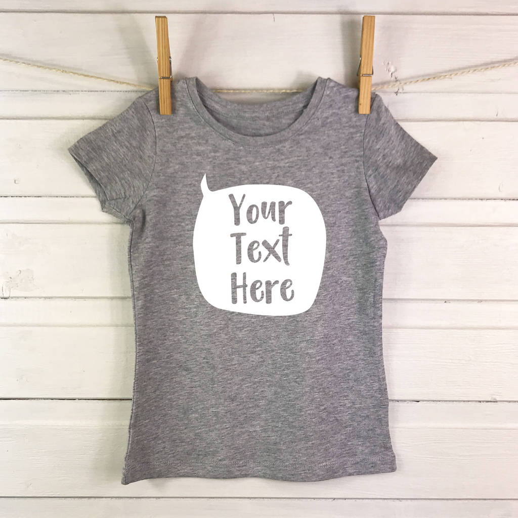 Speech Bubble Personalised Kids T Shirt - Lovetree Design