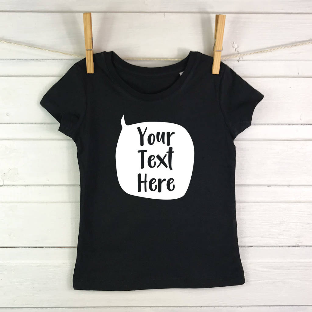 Speech Bubble Personalised Kids T Shirt - Lovetree Design