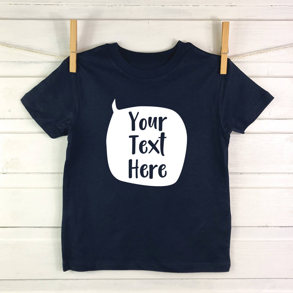 Speech Bubble Personalised Kids T Shirt - Lovetree Design